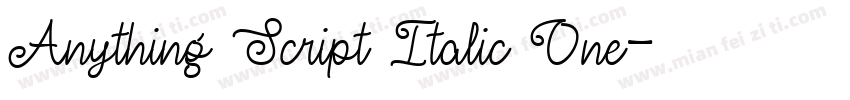 Anything Script Italic One字体转换